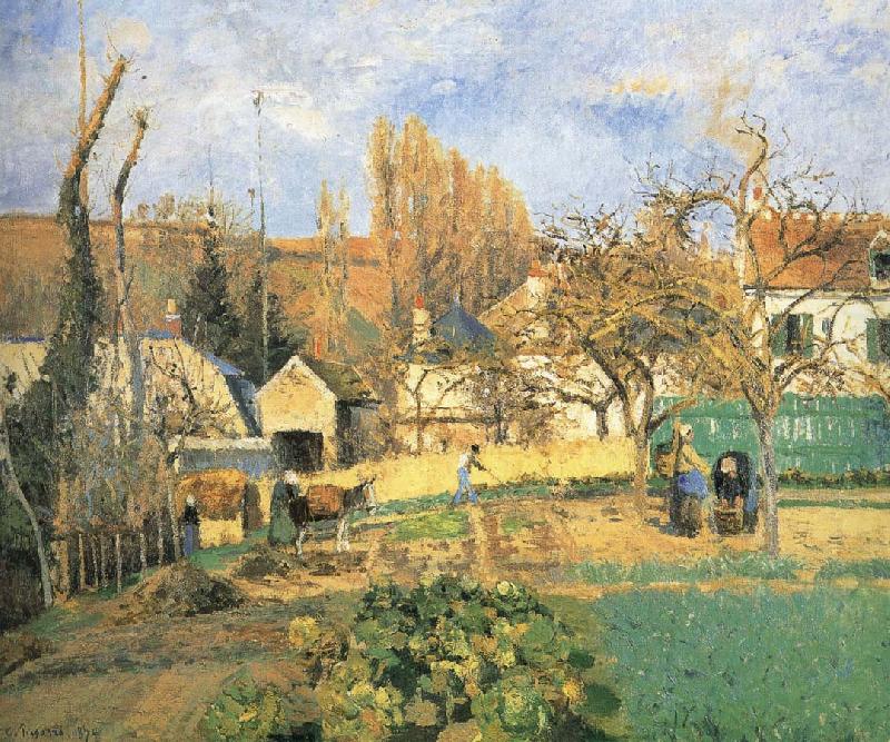 Camille Pissarro Pang plans Schwarz garden china oil painting image